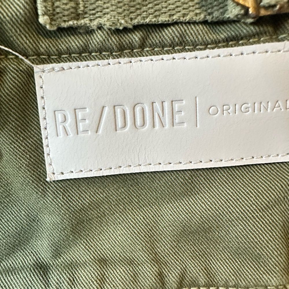 NWOT RE/DONE Originals Women’s Army Green Designer Cargo Pants - Size 26 - Picture 6 of 15